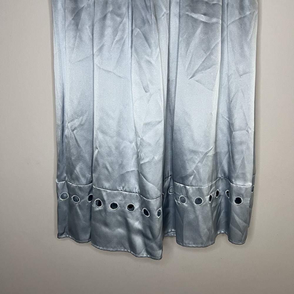 See by‎ Chloe Silk Babydoll Slip Dress Eyelet Blue Y2K Coquette Size 40 US 4 NEW - Picture 5 of 12